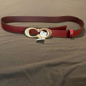 Red Coach Signature Buckle Belt, New with tags